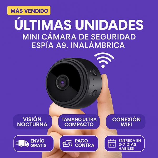 Mini Cámara De Seguridad Espía A9, Inalámbrica